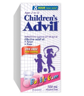 Advil Childrens Dye Free Bubble Gum 100ML