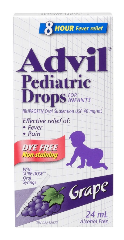Advil Pediatric Drops Dye Free Grape 24ML