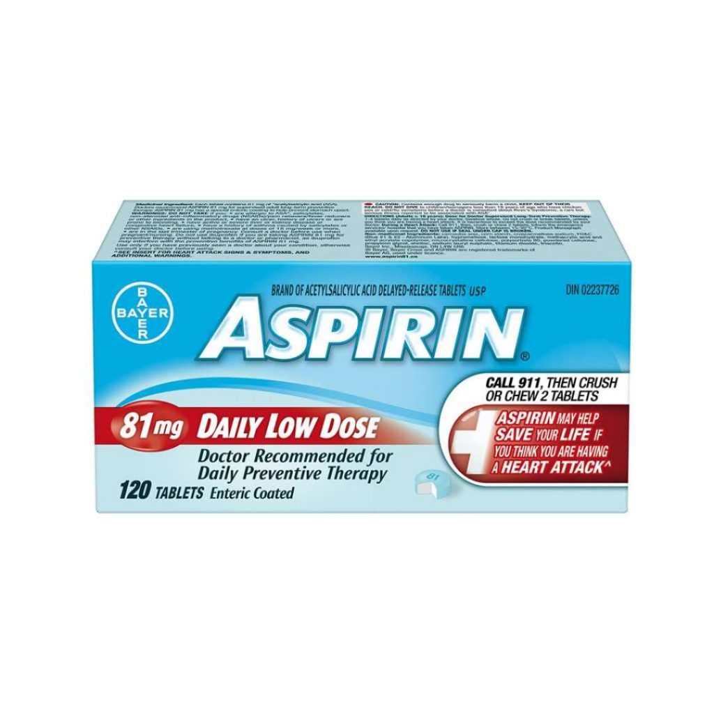 Aspirin Coated 81MG 120 TB Young's Pharmacy & Homecare
