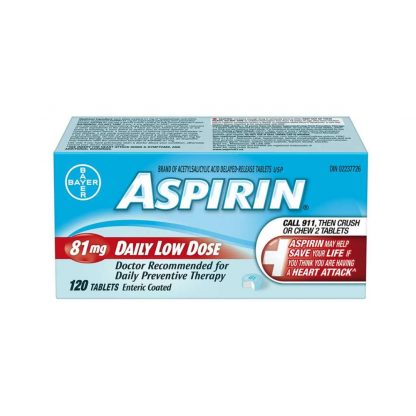 Aspirin Coated 81MG 120 TB