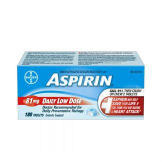 Aspirin Coated 81MG 180 TB