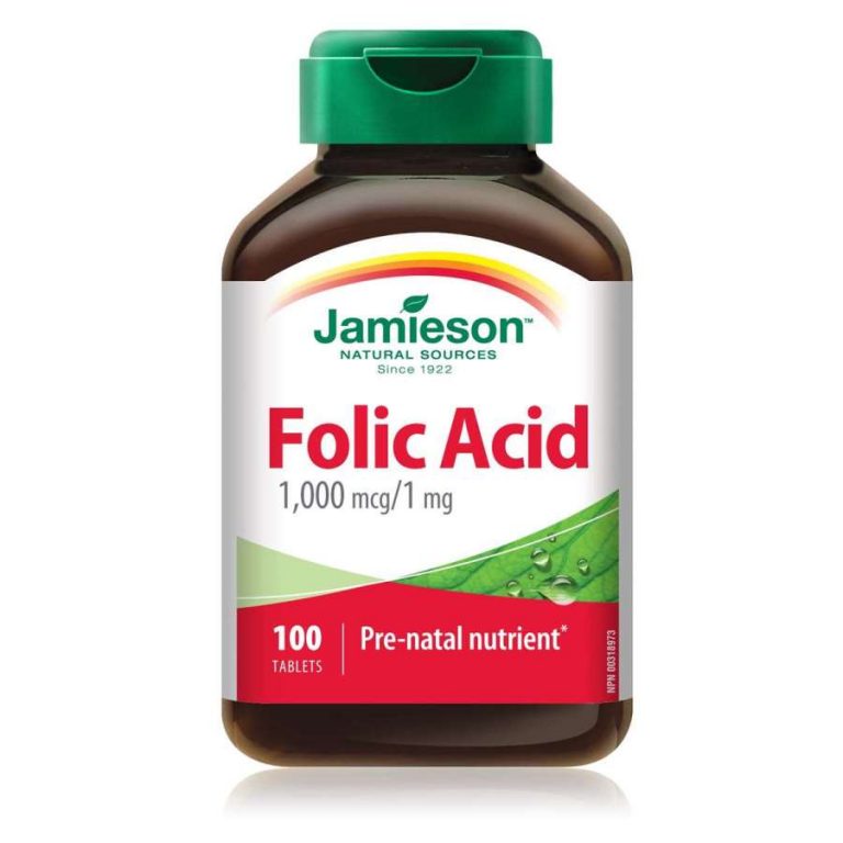 Jamieson Vitamin Folic Acid 1MG 100 Cap Young's Pharmacy & Homecare