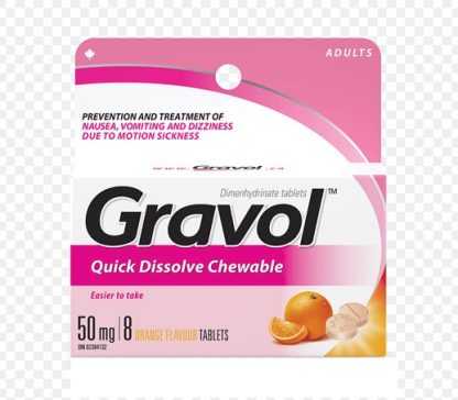 Gravol 50MG 8 Chewable Tablets