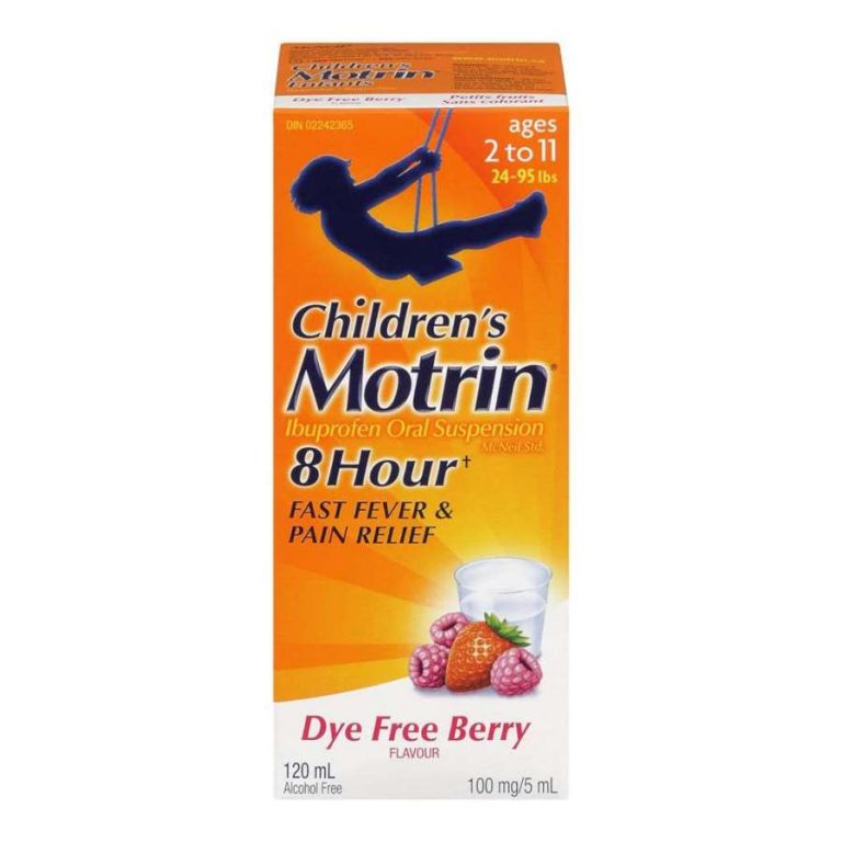 Motrin Childrens Susp Dye Free Berry 120ml Young's Pharmacy & Homecare