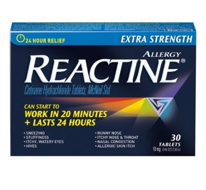 Reactine Extra Strength 10MG 30 Tab