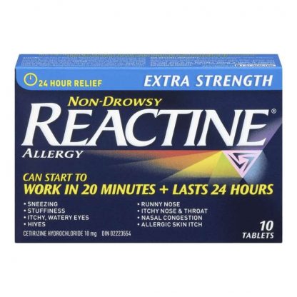 Reactine Extra Strength 10MG 10 Tab
