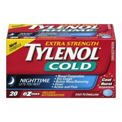 Tylenol Cold Extra Strength Night 20 EZ Tab