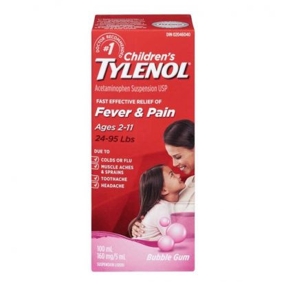 Tylenol Childrens Susp Bubble Gum 100ML